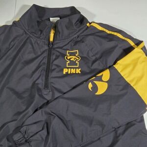 Iowa Hawkeyes Women's Victoria's Secret PINK‎ 1/4 Zip Jacket Sz XS PINHOLE